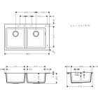 Conjunto fregadero de granito Hansgrohe S 51 43316170, grifo de cocina Hansgrohe Focus 31815670