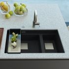 Conjunto fregadero de granito Franke Kanon 125.0529.871, grifo de cocina Franke Lina 115.0626.053