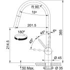 Conjunto fregadero de acero Franke Maris 122.0525.271, grifo de cocina Franke Leda Neo 115.0590.047
