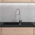 Conjunto fregadero de granito Oltens Gravan 72101300, grifo de cocina Oltens Duf 35203100