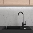 Conjunto fregadero de granito Oltens Gravan 72102300, grifo de cocina Oltens Litla 35204100