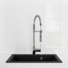 Conjunto grifo de cocina Oltens Borga 35207300, fregadero de granito Oltens Gravan 72000300
