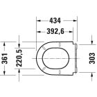 Conjunto taza de inodoro Duravit D-Neo 25880900001, tapa de inodoro Duravit D-Neo 0021690000