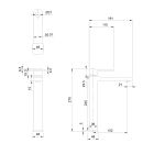 Conjunto grifo para lavabo Omnires Slide SL7712GR, escobilla de baño Omnires Nelson NL80620GR, NL80510GR