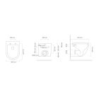 Conjunto taza de inodoro Oltens Hamnes 42513300, marco empotrado Oltens Triberg 50001000, 45100300, 57102300, 49301000