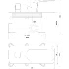 Conjunto grifo de bañera y ducha Cersanit Larga S951-373, conjunto de ducha Cersanit Larga S951-513, S951-707