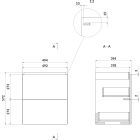 Conjunto armario Cersanit Larga S932-067, lavabo Cersanit Larga K120-008
