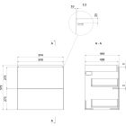 Conjunto armario Cersanit Larga S932-070, lavabo Cersanit Larga K120-009