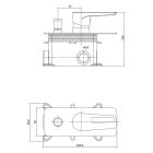 Conjunto grifo de bañera y ducha Cersanit Mille S951-342, conjunto de ducha Cersanit Mille S951-522, S951-711