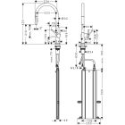 Conjunto grifo de cocina Hansgrohe Talis M54 72801800, dispensador de líquidos Hansgrohe A41 40438800