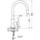Conjunto fregadero de granito Alveus Cadit 1132024, grifo de cocina Alveus Delos 1129020