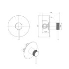 Conjunto ducha con efecto lluvia Ksuro 01 16000010, grifo para ducha Ksuro 01 12000010, 16002010