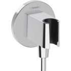 Conjunto conector angular con soporte Hansgrohe Fixfit 26888000, grifo de bañera y ducha Hansgrohe Vernis Blend 71466000, 71420000, 01800180, 28272000, 26340000
