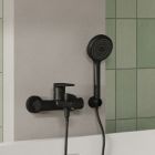 Conjunto grifo de bañera y ducha Hagser Della HGR90000034, alcachofa de ducha Hagser Tina HGR16000037, HGR31000037, HGR25000037