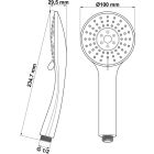 Conjunto grifo de bañera y ducha Hagser Lisa HGR70000034, alcachofa de ducha Hagser Lara HGR17000037, HGR31000037, HGR25000037