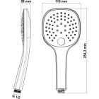 Conjunto grifo de bañera y ducha Hagser Ulva HGR12000034, alcachofa de ducha Hagser Emma HGR18000037, HGR31000037, HGR25000037