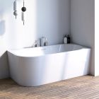 Conjunto bañera de esquina Oltens Hulda 11002000, embellecedor de tapón Oltens 09002300