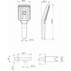 Conjunto grifo de bañera y ducha Cersanit Larga S951-374, conjunto de ducha Cersanit Larga S951-512, S951-706