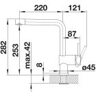 Conjunto fregadero de granito Blanco Etagon 500-U 527754, grifo de cocina Blanco Linus 526683, 207423