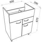 Conjunto armario LaVita Basic Barato 5900378314455, lavabo LaVita Floryda 5908211485027