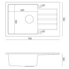 Conjunto fregadero GraniteQ Quadron Peter HCQP7850SZK, grifo de cocina Quadron Kate 3623500_GR, MFS1001GR