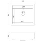 Conjunto fregadero GraniteQ Quadron Bill HCQB6054U8_PVDC1, taza térmica Quadron M0051