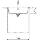 Conjunto fregadero de granito Franke Maris 125.0686.723, grifo de cocina Franke Lina 115.0693.229
