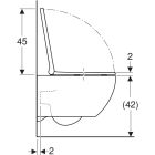 Conjunto taza de inodoro con asiento de cierre suave Geberit Acanto 502.774.00.1, marco empotrado Geberit Duofix 111.003.00.2, 111.815.00.1, 156.050.00.1