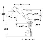 Conjunto fregadero de acero Teka Universe 115170006, grifo de cocina Teka IN 469781200