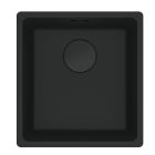 Franke Maris MRG 110-37 zlewozmywak 40x37 cm Fragranit + czarny mat z baterią kuchenną Sirius Side chrom (1250697760, 1150668280)