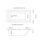 Conjunto mampara de bañera Oltens Sela 23202100, bañera rectangular Oltens Langfoss 10001900