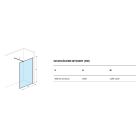 Conjunto mampara de ducha walk-in Excellent Vidoq KAEX.1507.930.LP.CR, mampara de ducha walk-in Excellent Vidoq KAEX.1506.1200.LP.CR