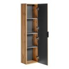 Conjunto espejo Comad Apollo 2 LUSTRO LED CZARNE APOLLO 2 900X500, armario Comad Adel Oak ADEL OAK 82-60-B-2S, ADEL OAK 80-01-B-1D, NATURE WOTAN 89-140-46 M, UM-6289MAGIC50DP, XILO BLACK 81-01-A