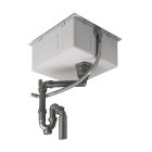 Conjunto fregadero de acero Oltens Hydda 71103100, producto limpiador para fregaderos de acero Oltens NanoClean 89600000