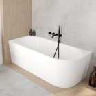 Conjunto bañera de esquina Oltens Delva 11007000, embellecedor de tapón Oltens 09002300