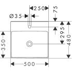 Conjunto armario Hansgrohe Xelu Q 54021700, lavabo Hansgrohe Xelu Q 61012450