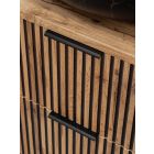 Conjunto armario Comad Xilo XILO BLACK WOTAN 82-80-D-2S, encimera sobre armario Comad Nature Wotan NATURE WOTAN 89-80-46 M