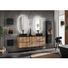 Conjunto armario Comad Nova Oak NOVA OAK A 82-60-2S, lavabo Comad Wiki UN-WIKI-SW, NOVA OAK A 89-60