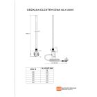 Conjunto radiador eléctrico Luxrad Ares Elektro ARES11524509003ERG, varilla calefactora Luxrad GLX GLX600B
