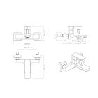 Conjunto grifo de bañera y ducha Oltens Hadsel 34006100, barra de ducha Oltens Alling 37300100, 37200100, 37111100