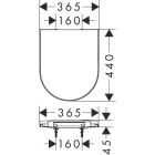 Conjunto taza de inodoro Hansgrohe EluPura S 62024450, tapa de inodoro Hansgrohe EluPura Original S 60148450