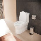 Conjunto taza de inodoro Hansgrohe EluPura S 62024450, tapa de inodoro Hansgrohe EluPura Original S 60148450