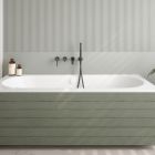 Conjunto bañera rectangular Oltens Lykke 10014000, mampara de bañera Oltens Sela 23202100