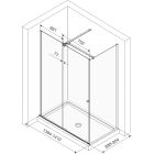 Conjunto kit de montaje Excellent Ortigo KAEX.5012.1014.CR, puerta de ducha Excellent Ortigo KAEX.5007.01.1400.LP2/2, KAEX.5007.01.1400.LP1/2, KAEX.5022900, KAEX.5022.CR