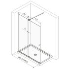 Conjunto kit de montaje Excellent Ortigo KAEX.5012.1014.CR, puerta de ducha Excellent Ortigo KAEX.5007.01.1400.LP2/2, KAEX.5007.01.1400.LP1/2, KAEX.5022900, KAEX.5022.CR