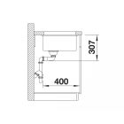 Conjunto fregadero de granito Blanco Subline 500-U 527794, grifo de cocina Blanco Mila 526657, 207422