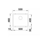 Conjunto fregadero de granito Blanco Subline 500-U 527794, grifo de cocina Blanco Mila 526657, 207422