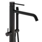 Conjunto grifo de bañera y ducha Kronenbach Lima 2.0 Black 100.1162SMKB, base de empotramiento Kronenbach Aqa 2.0 23491004KB