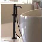 Conjunto grifo de bañera y ducha Kronenbach Lima 2.0 Black 100.1162SMKB, base de empotramiento Kronenbach Aqa 2.0 23491004KB