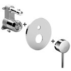 Conjunto grifo de bañera y ducha Kronenbach Lima 2.0 100.2103CRKB, sistema empotrado para grifo Kronenbach Universal 01800180 KB